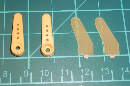 Palonnier de servo et guignols d'ailerons