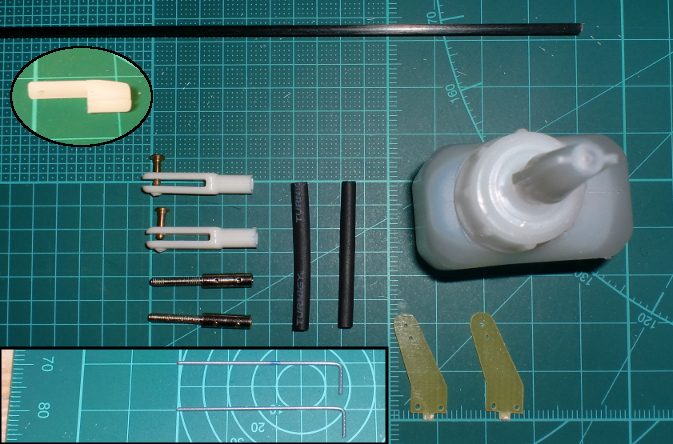 Matériel nécessaire à la fabrication de la tringlerie d'aileron en carbone