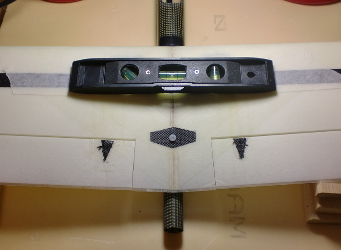 L'aile est calée à l'horizontale