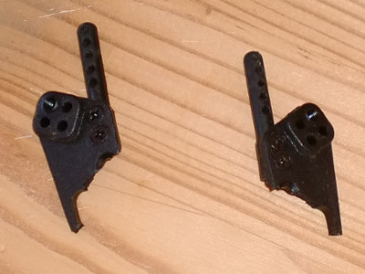 Gros plan sur les morceaux cassés